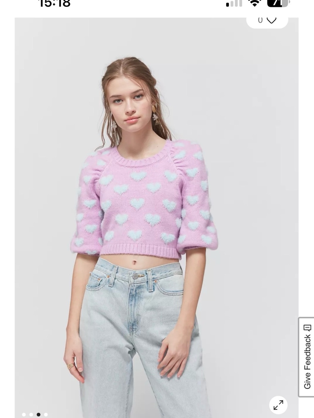 For Love and Lemons Cropped sweater XS